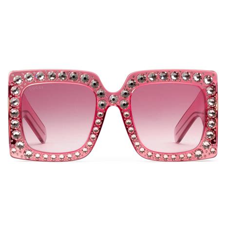 gucci crystal sunglasses pink|vintage pink gucci sunglasses.